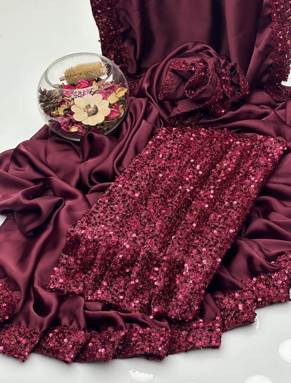 Shamoze Silk Sequence Sari