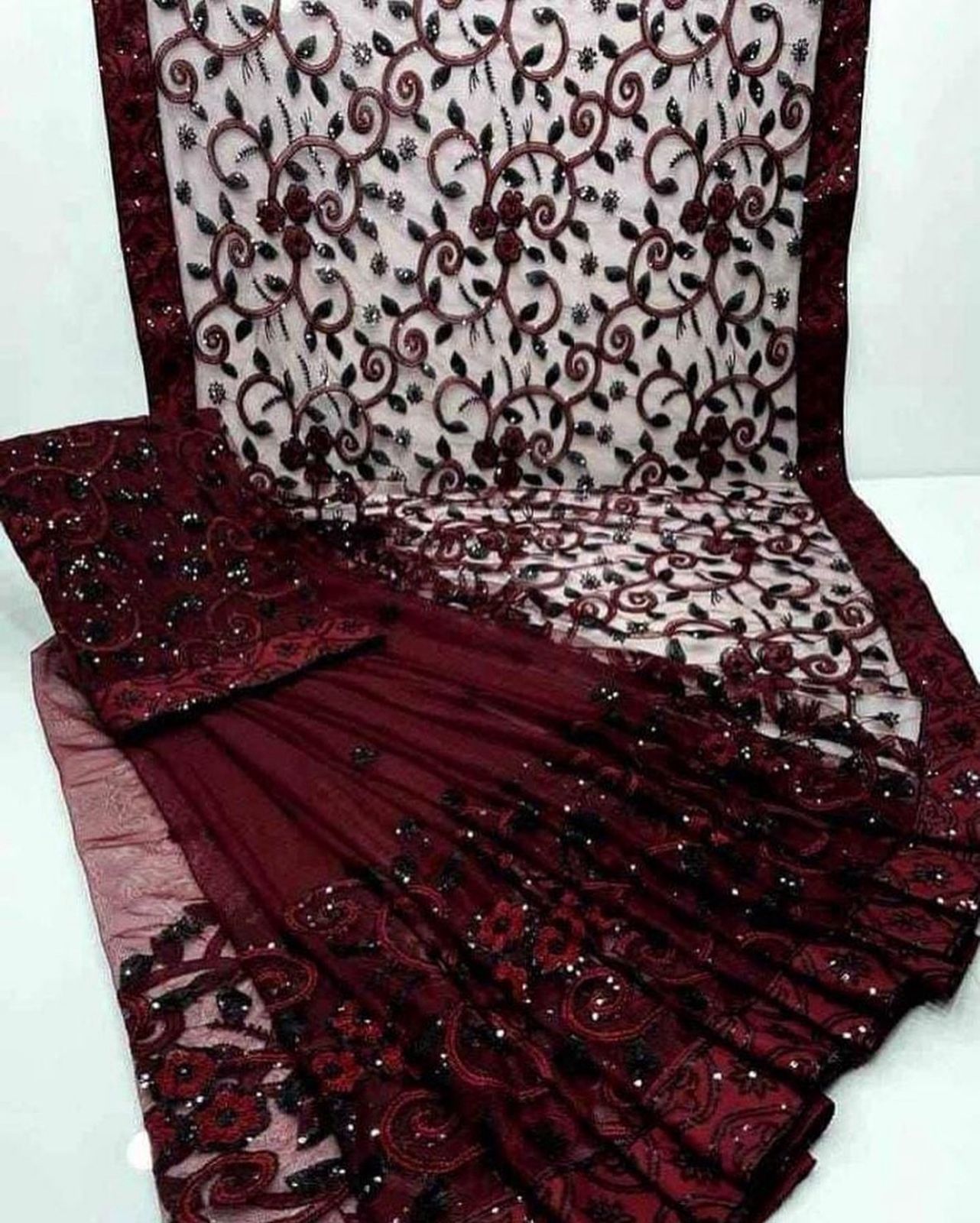 Soft Net Embroidered Saree Collection