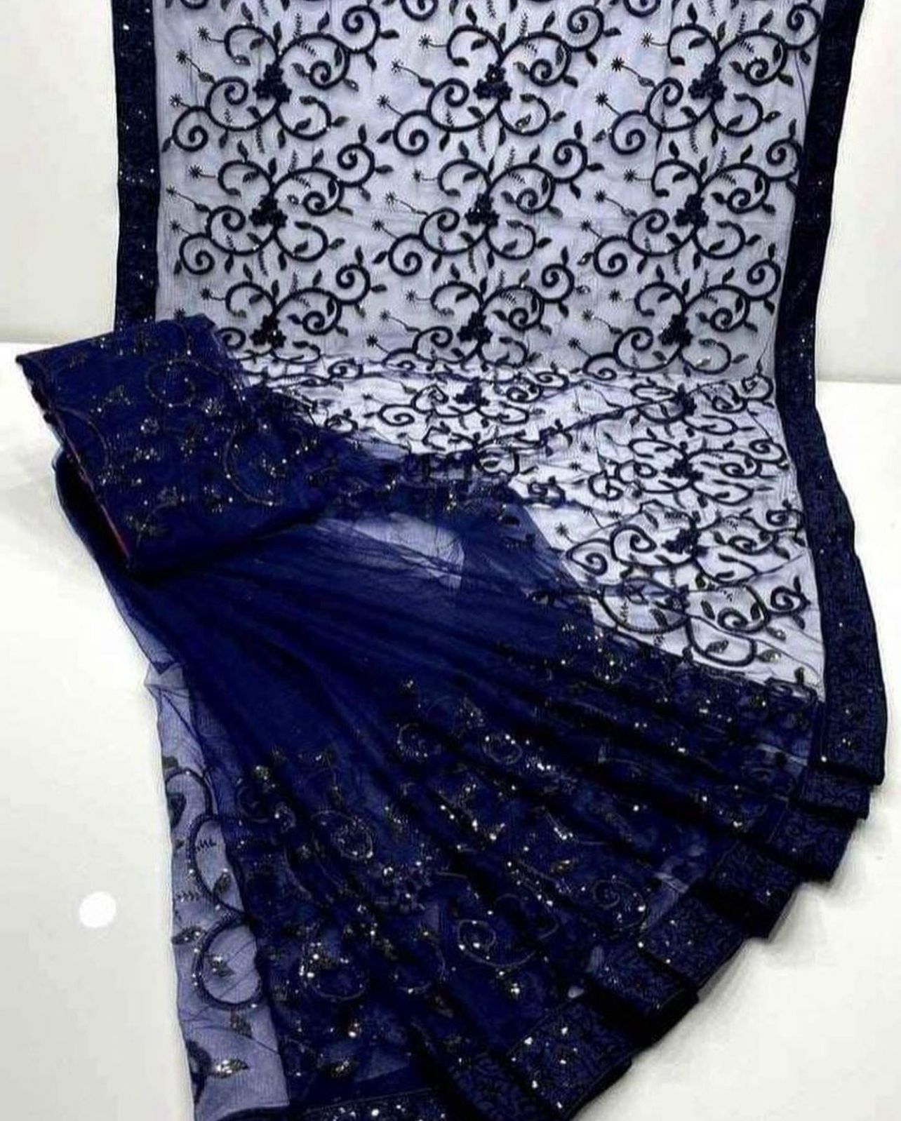 Soft Net Embroidered Saree Collection