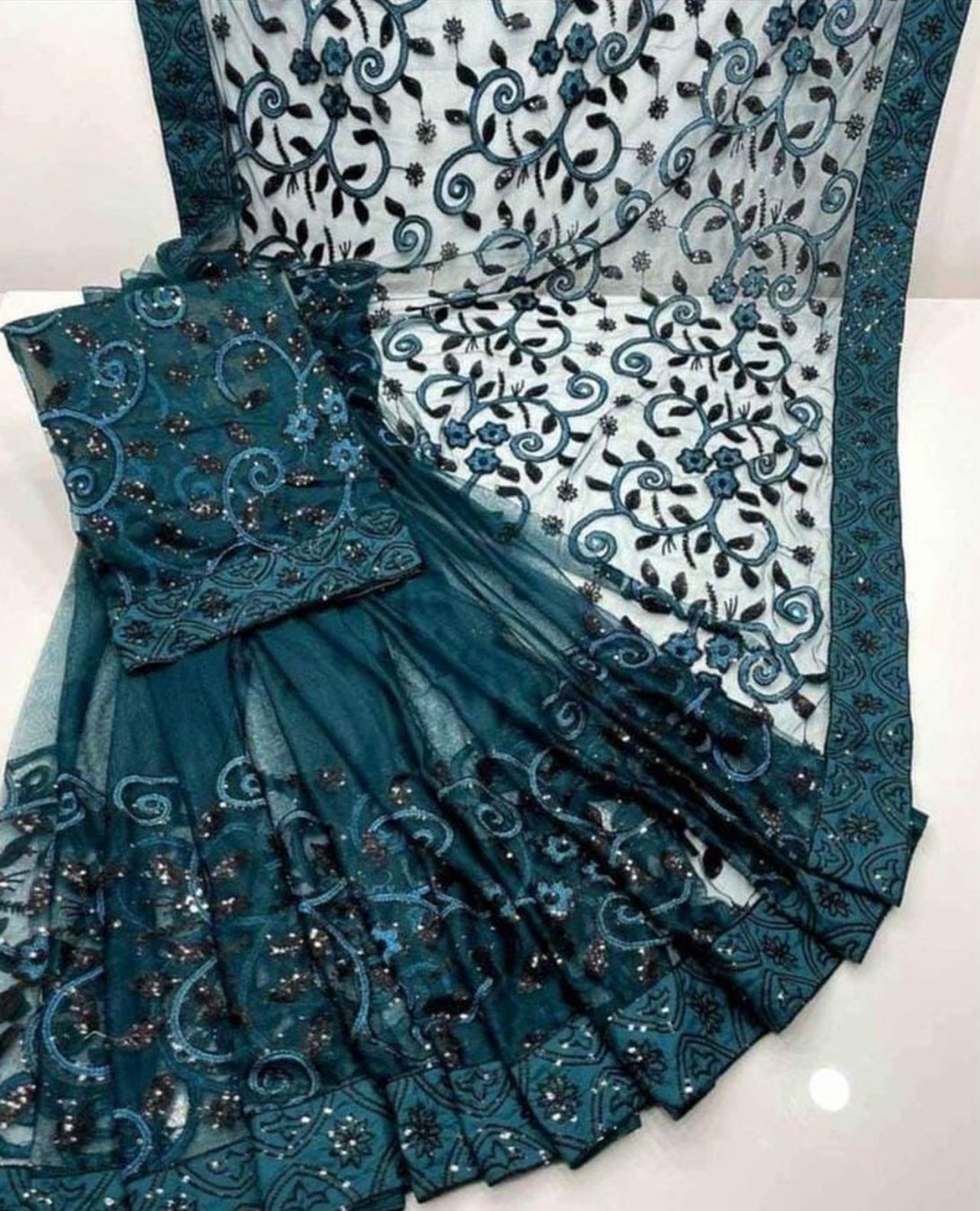 Soft Net Embroidered Saree Collection