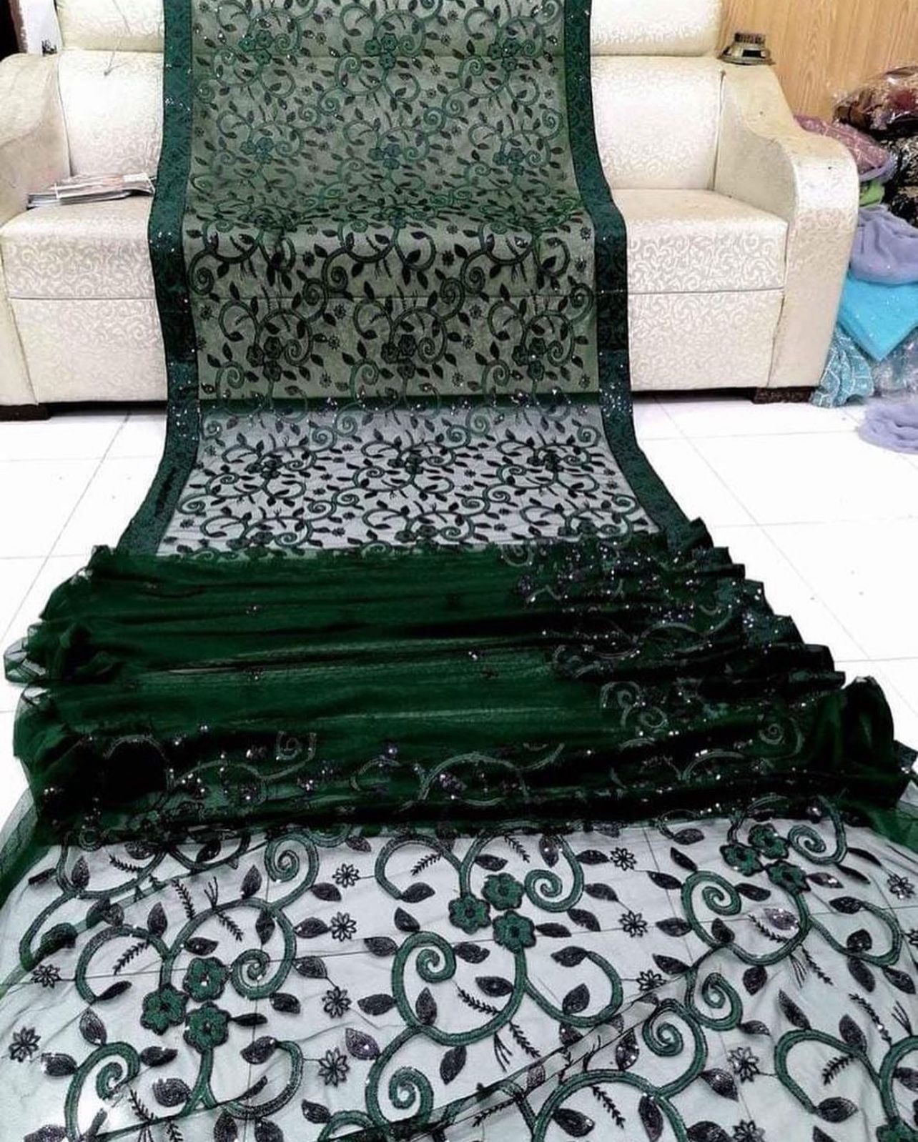 Soft Net Embroidered Saree Collection