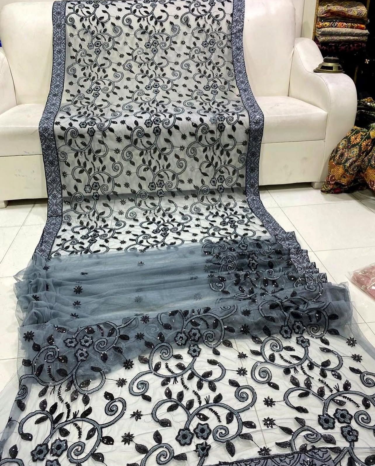 Soft Net Embroidered Saree Collection