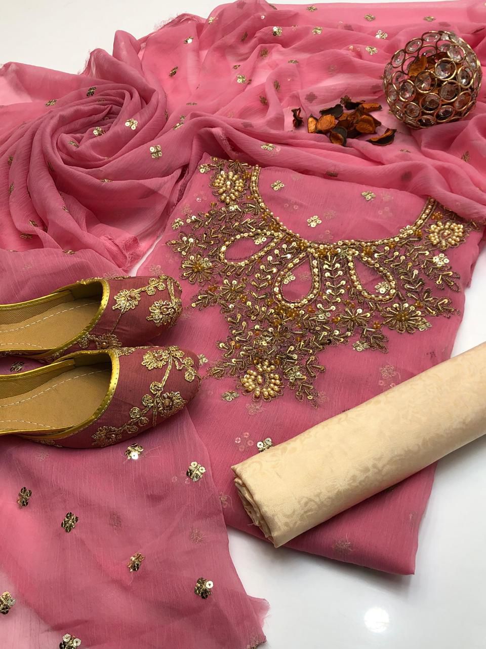 Shafon Boti Work Handmade 3PC Dress