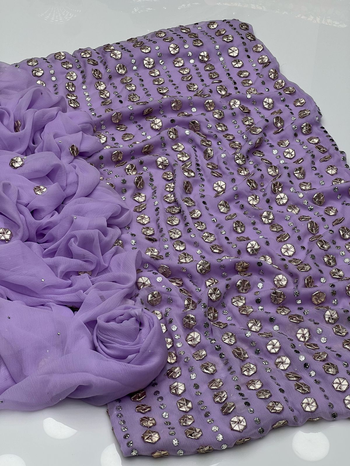 Handmade Gotta Mukesh 2Pc Dress