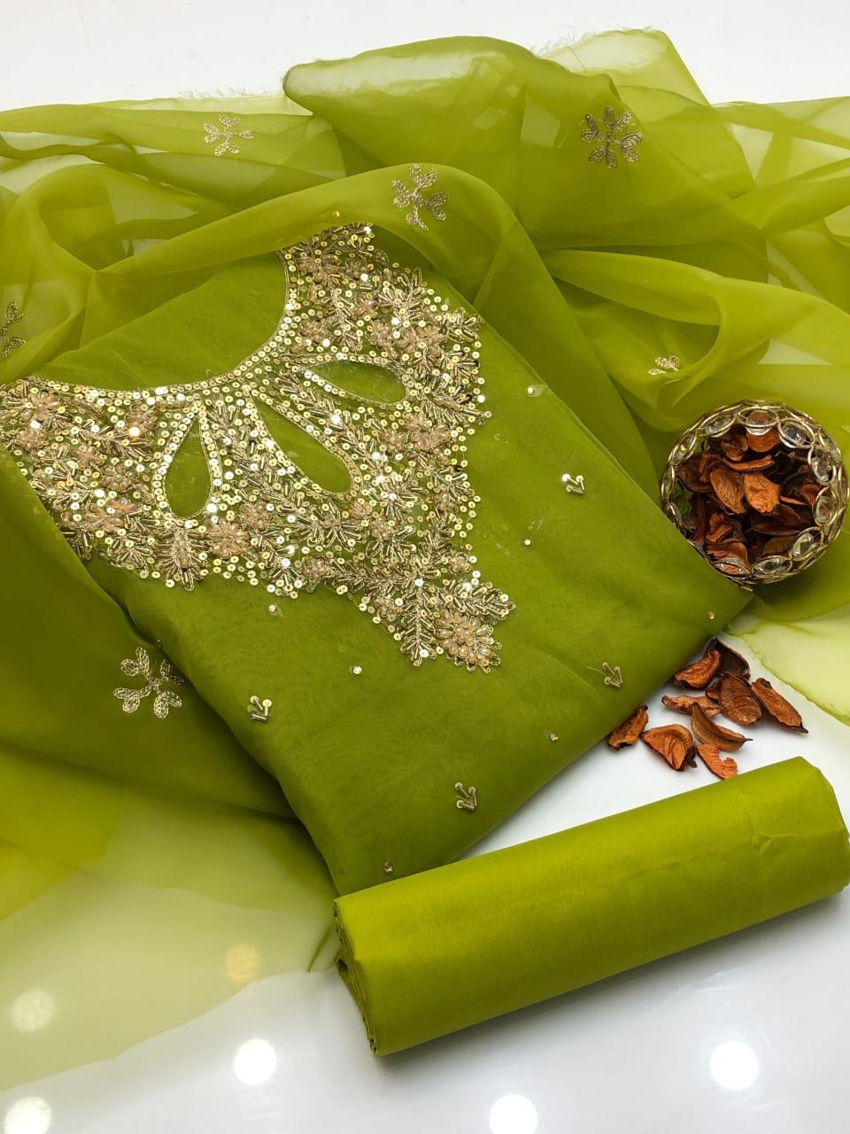 Organza aari 3PC Dress