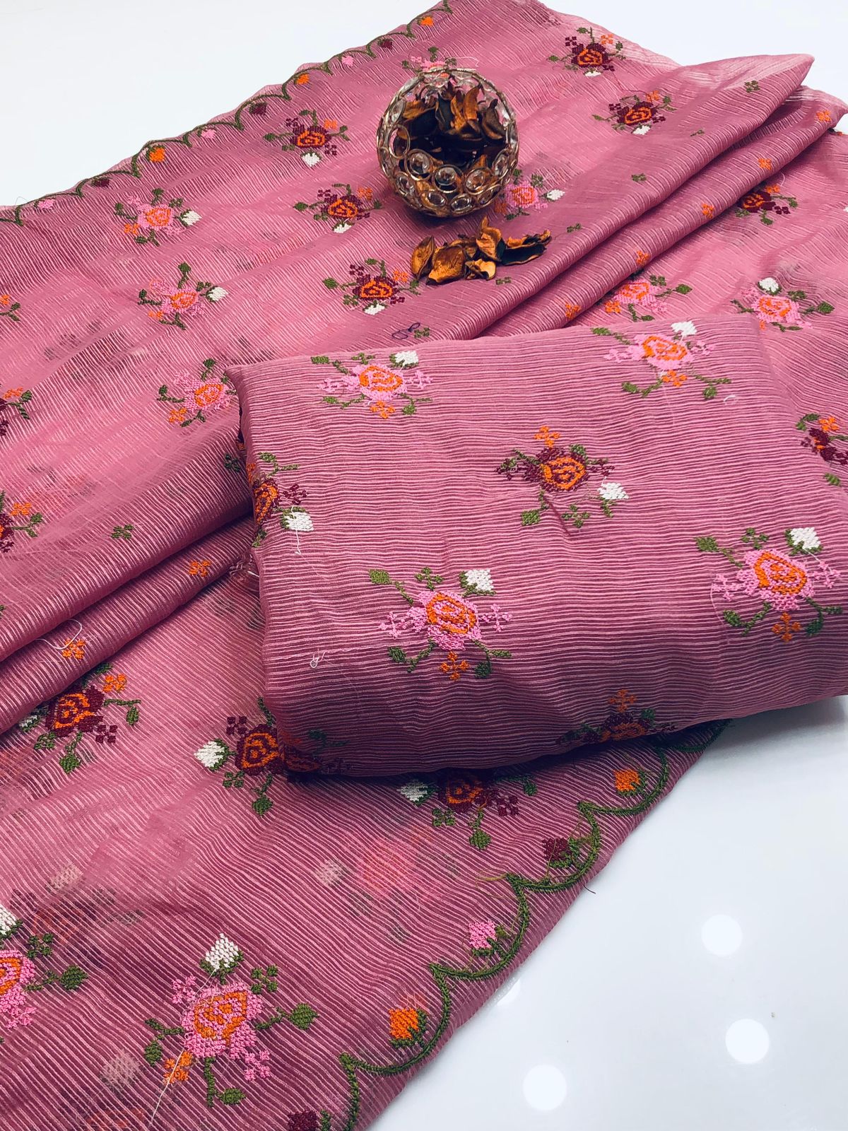 Khaadi net cross stitch work 2PC Dress