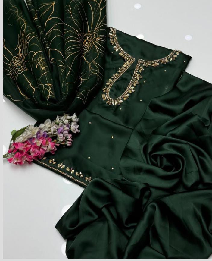 Shamoz Silk Embroidery 3PC Dress
