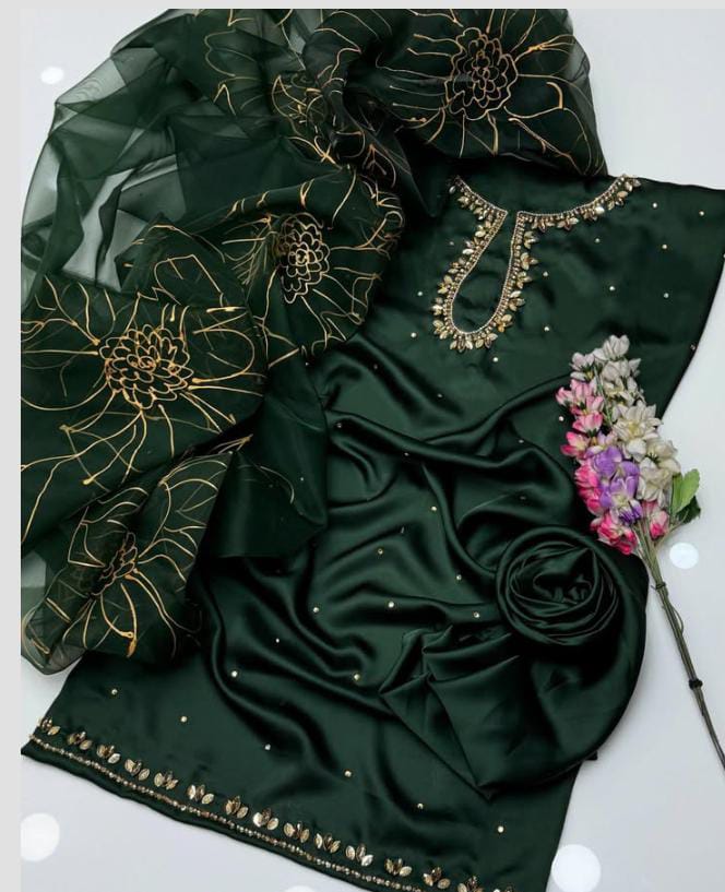 Shamoz Silk Embroidery 3PC Dress