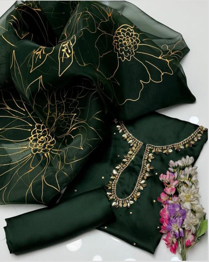 Shamoz Silk Embroidery 3PC Dress