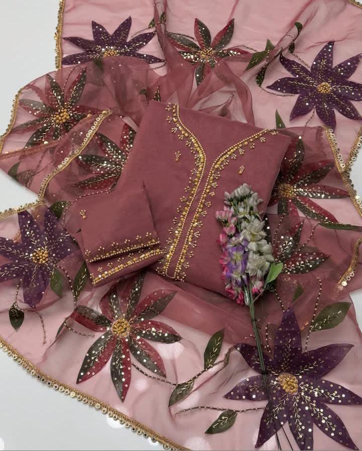 handwork Stones And beads work 2PC Dress