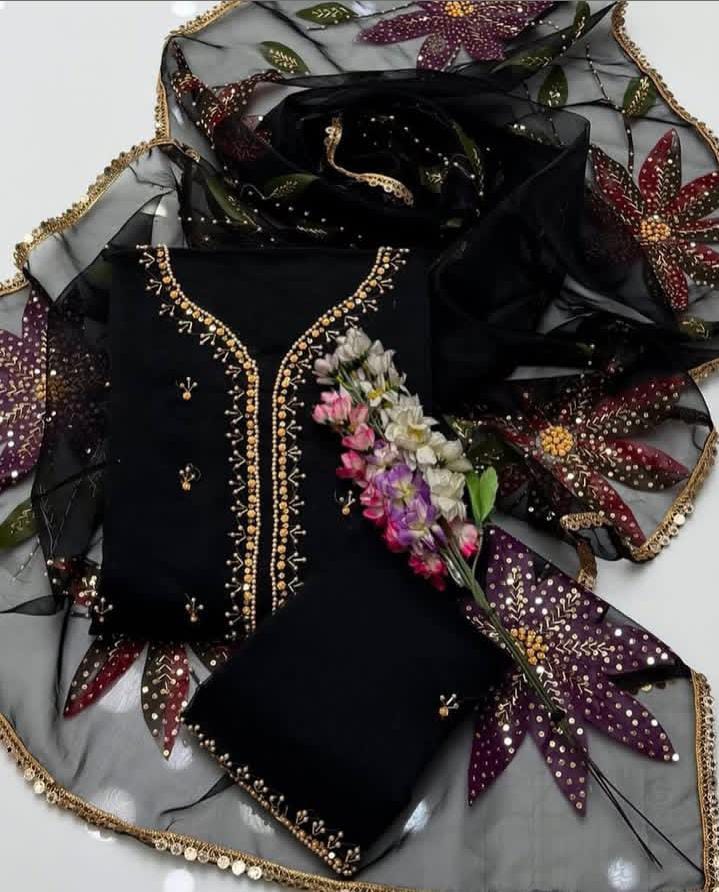 handwork Stones And beads work 2PC Dress