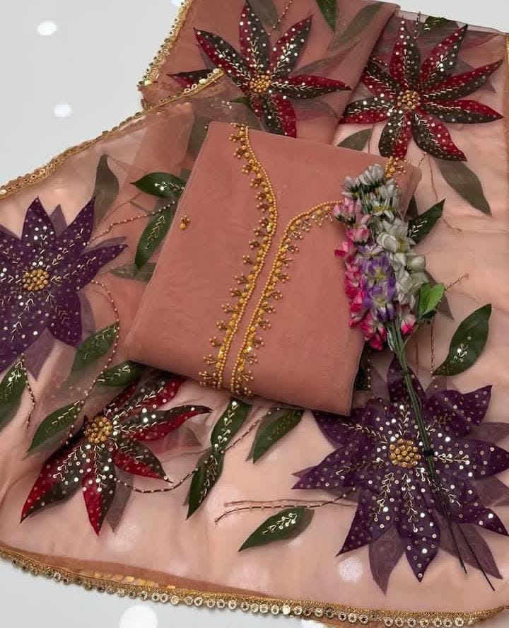 handwork Stones And beads work 2PC Dress