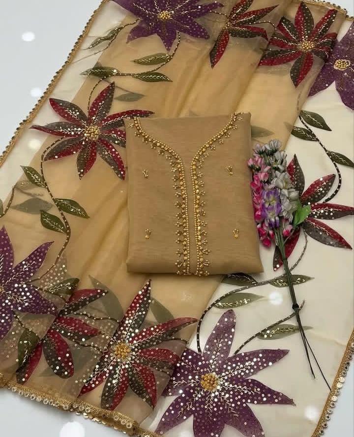 handwork Stones And beads work 2PC Dress
