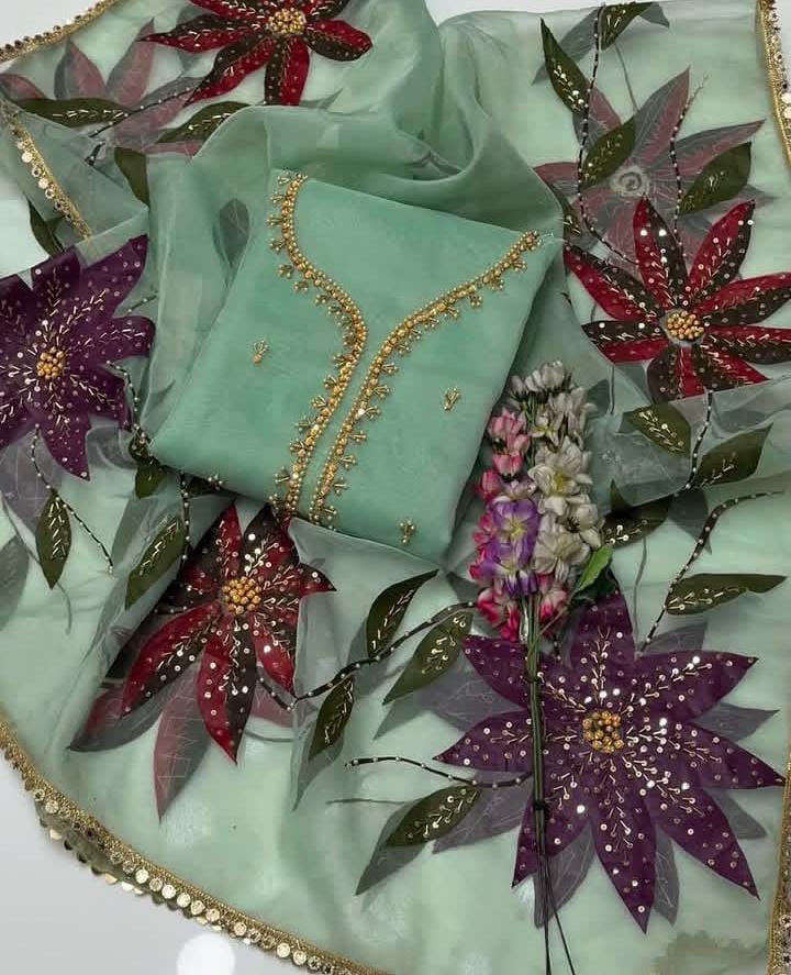 handwork Stones And beads work 2PC Dress