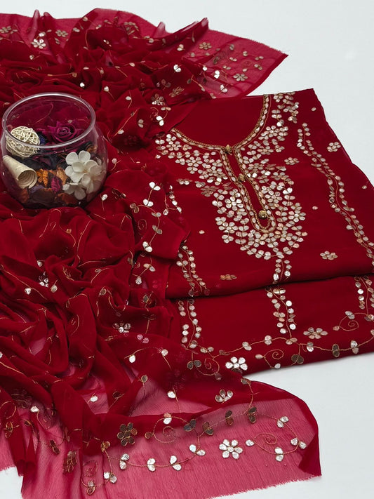 Handmade Pasting Press Gotta 2PC Dress Red