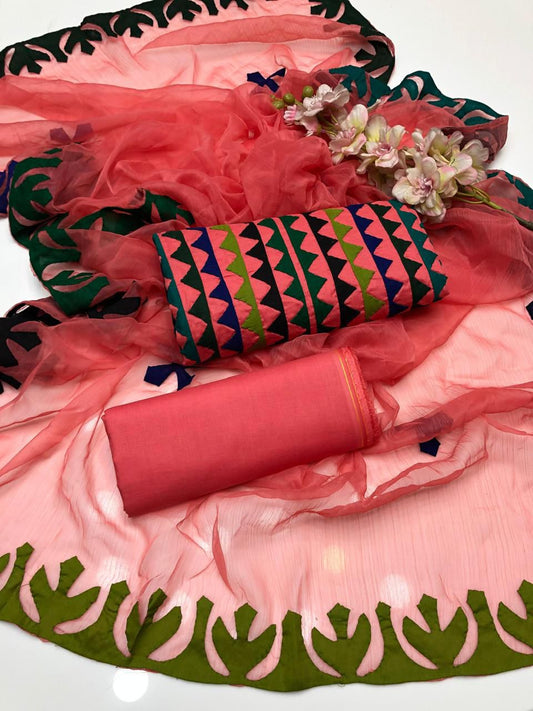 GTM Lawn Hand Made 3PC Dress babypink