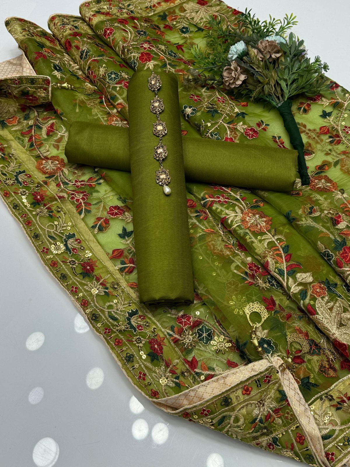 Heavy Indian Duppata 3pc Dresses