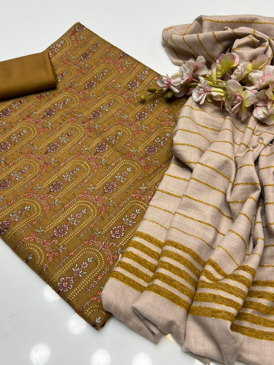 Marena Embroidered with Sequence Work 3PC Dress