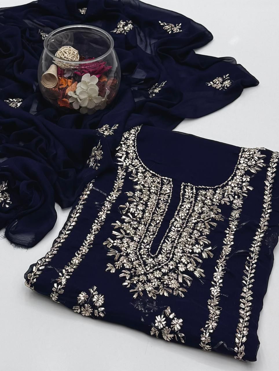Bamber Chiffon Gota Work 2PC Dress