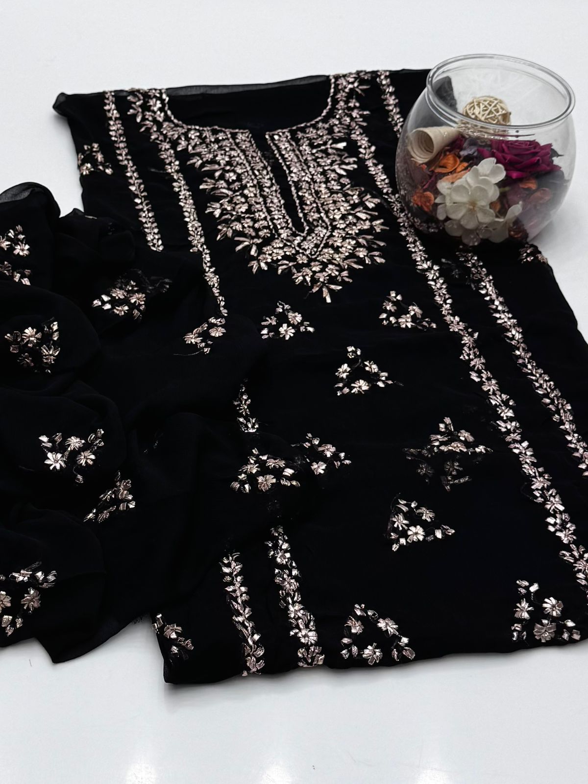 Bamber Chiffon Gota Work 2PC Dress