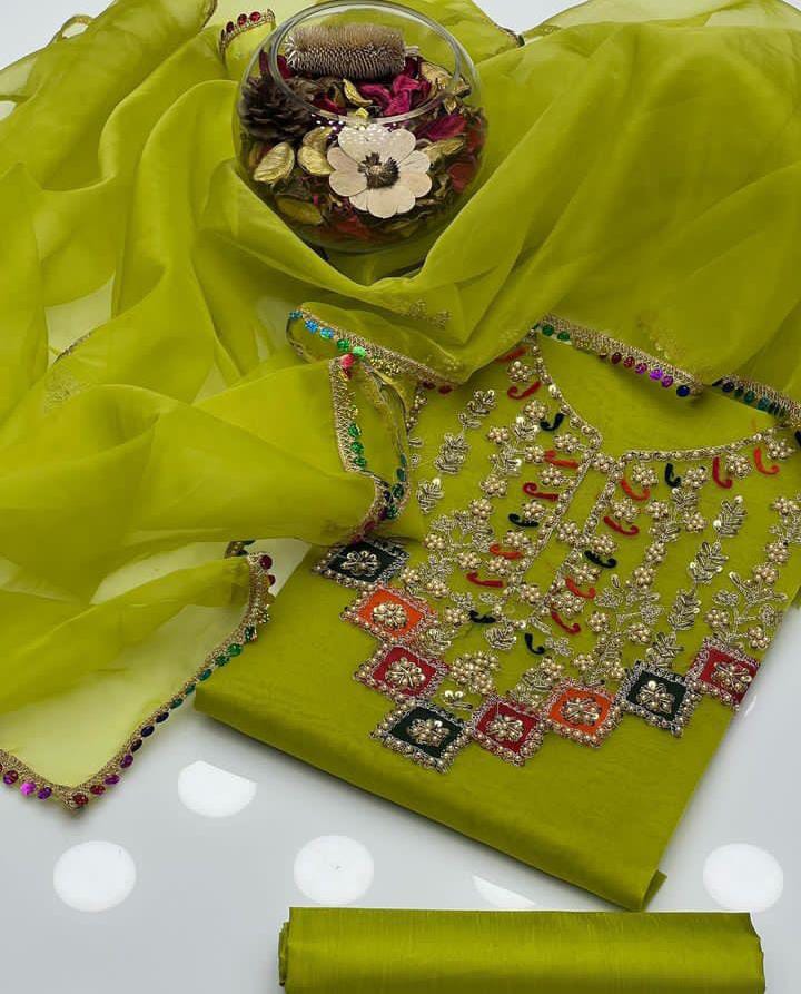Organza Multi Applic 3PC Dress