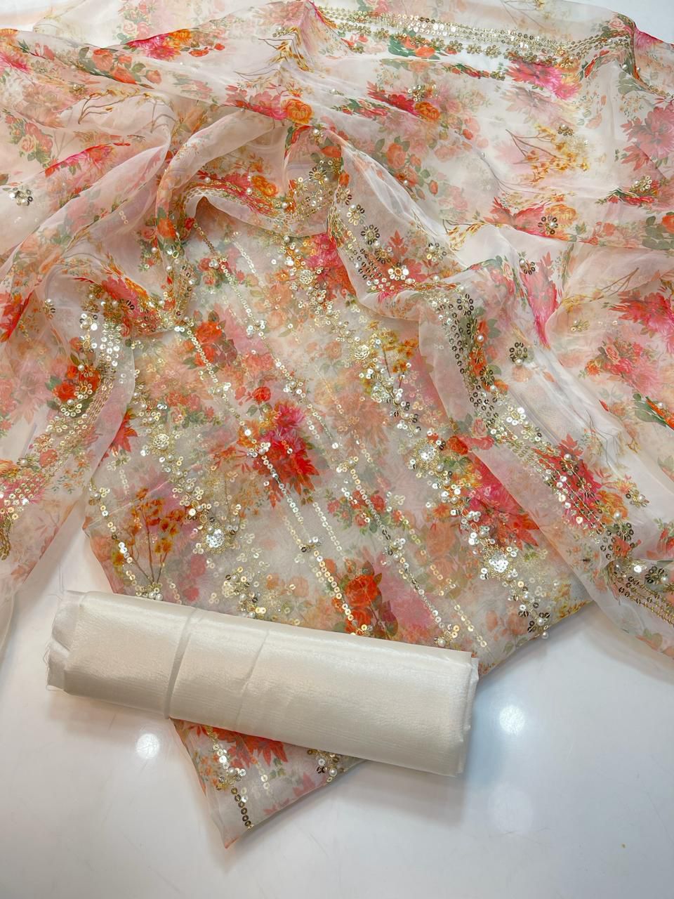 Organza Digital Embroidered 3PC Dress