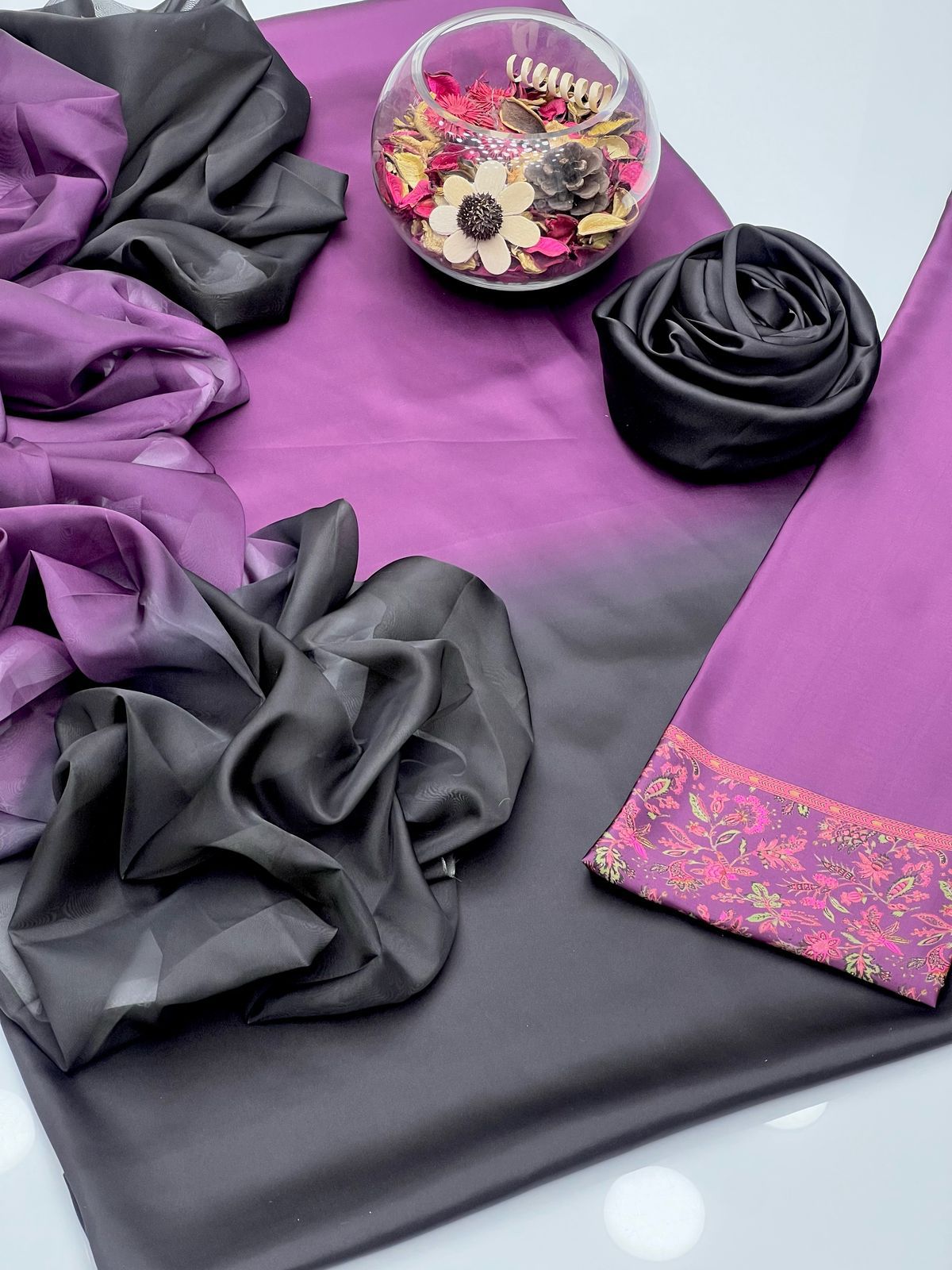 Shamoze Silk Gala Border 3PC Dress