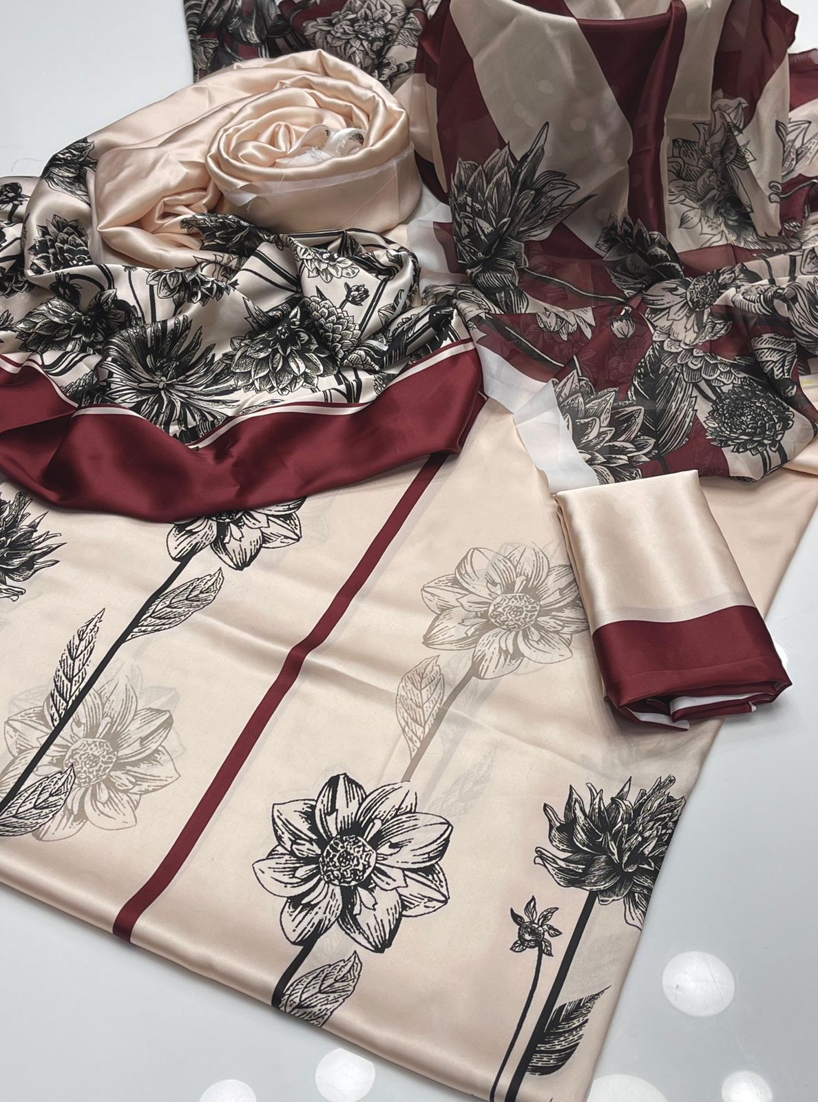 Shamoze Silk Digital print 3pc Dress