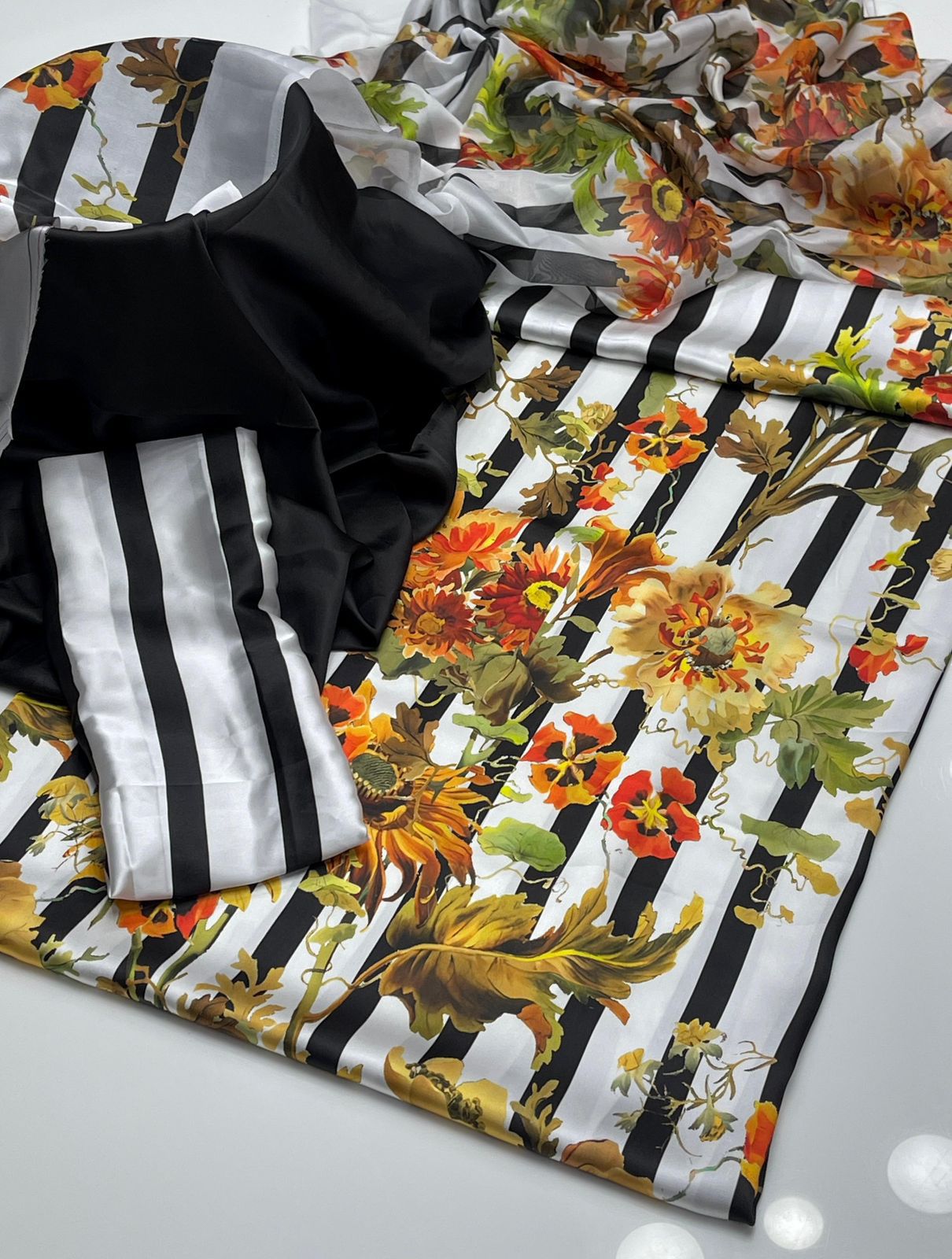 Shamoze Silk Digital print 3pc Dress