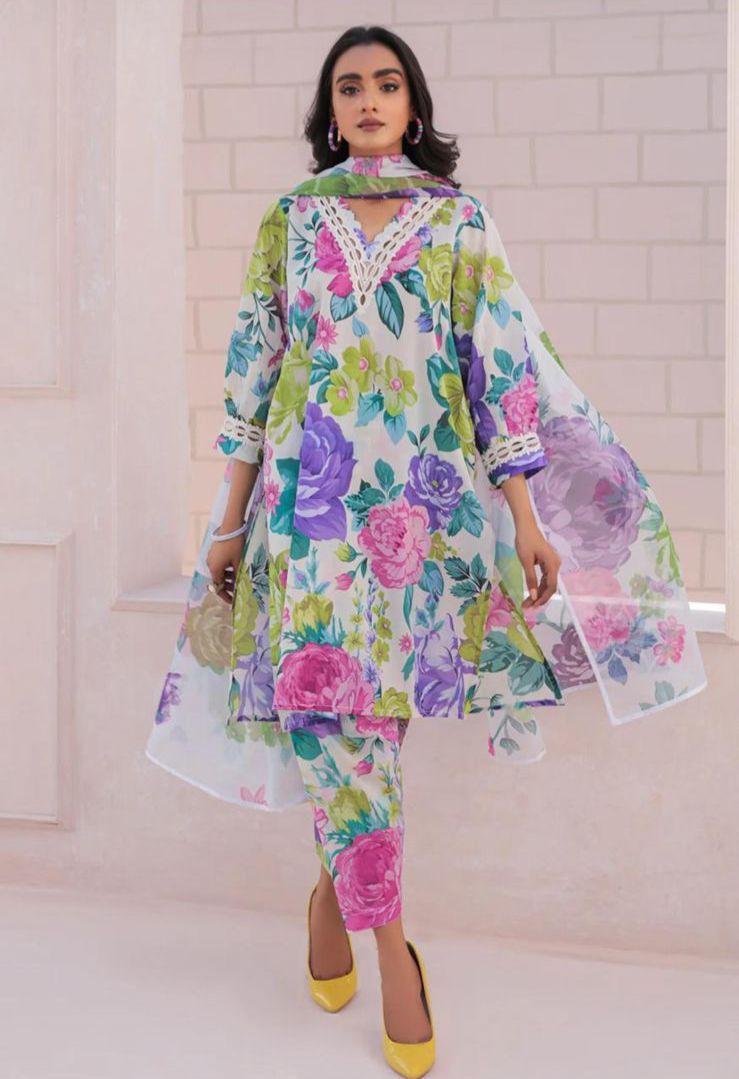 Shamoze Silk Digital print 3pc Dress