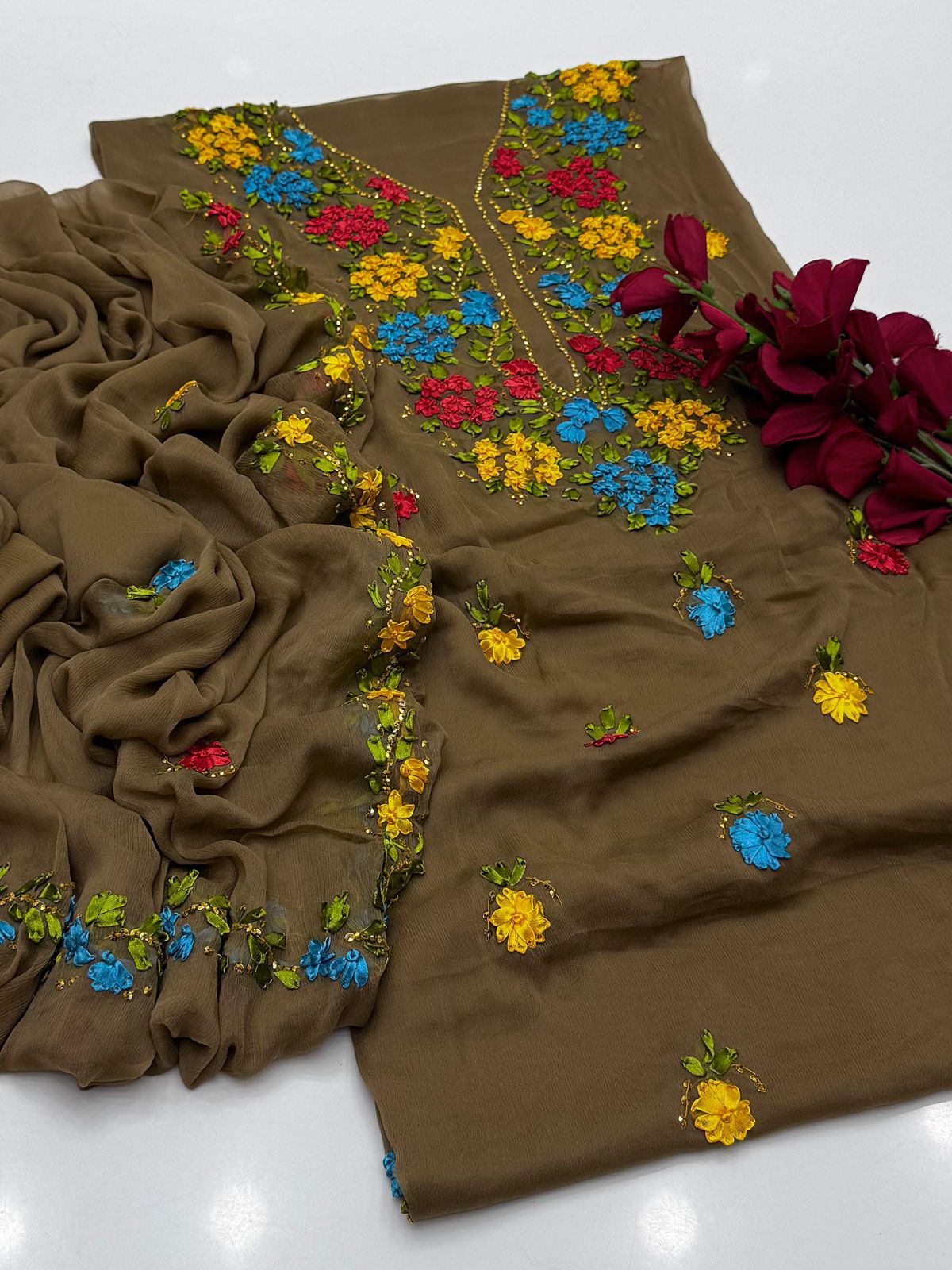 Bamber chiffon Handmade 2PC Dress