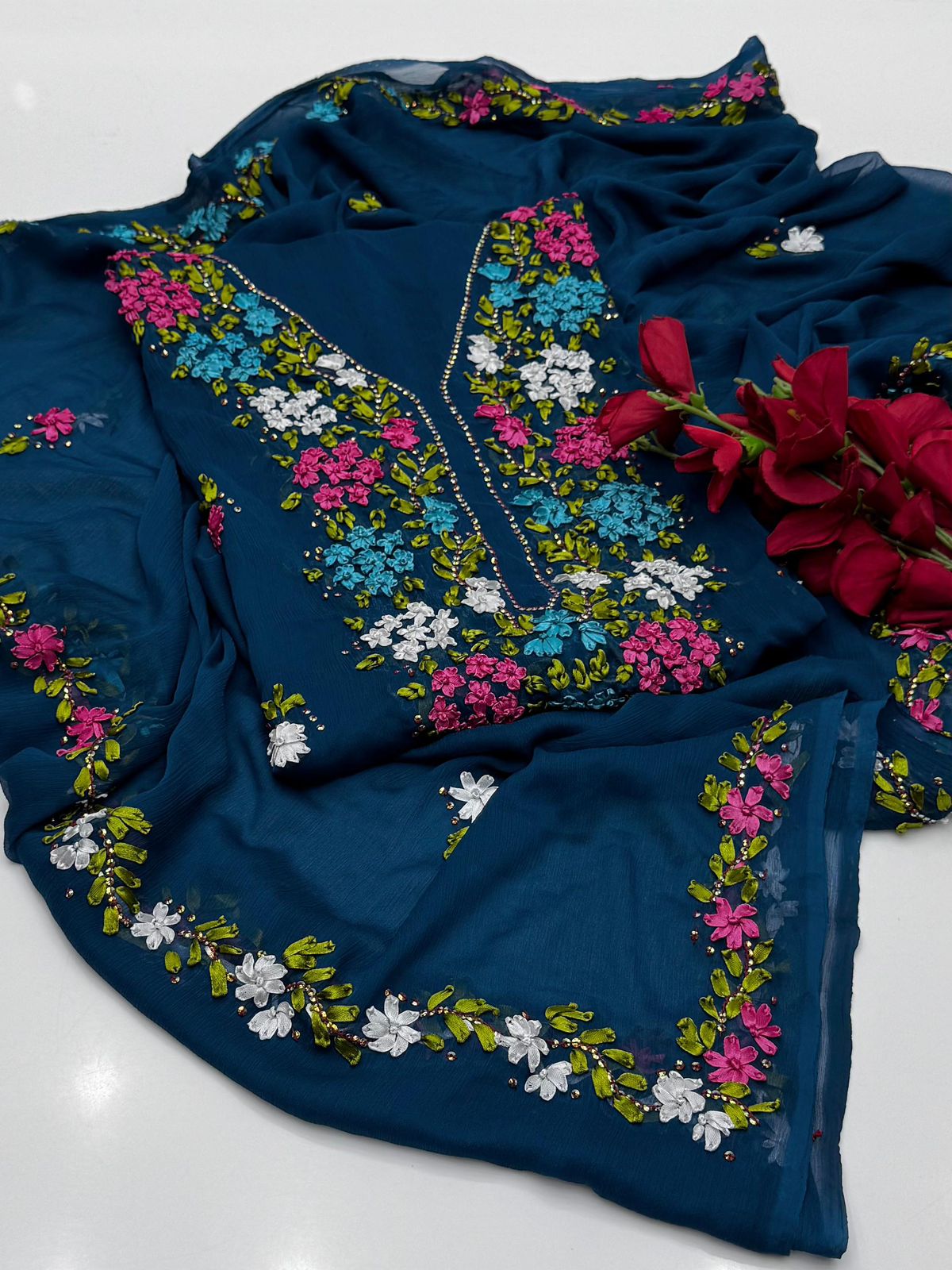 Bamber chiffon Handmade 2PC Dress
