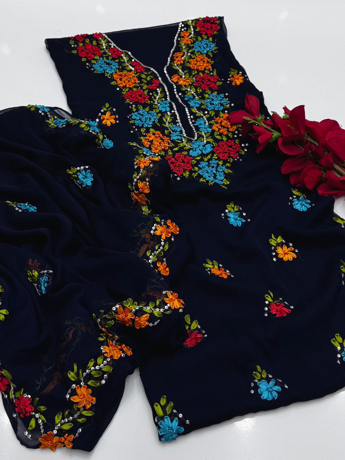Bamber chiffon Handmade 2PC Dress