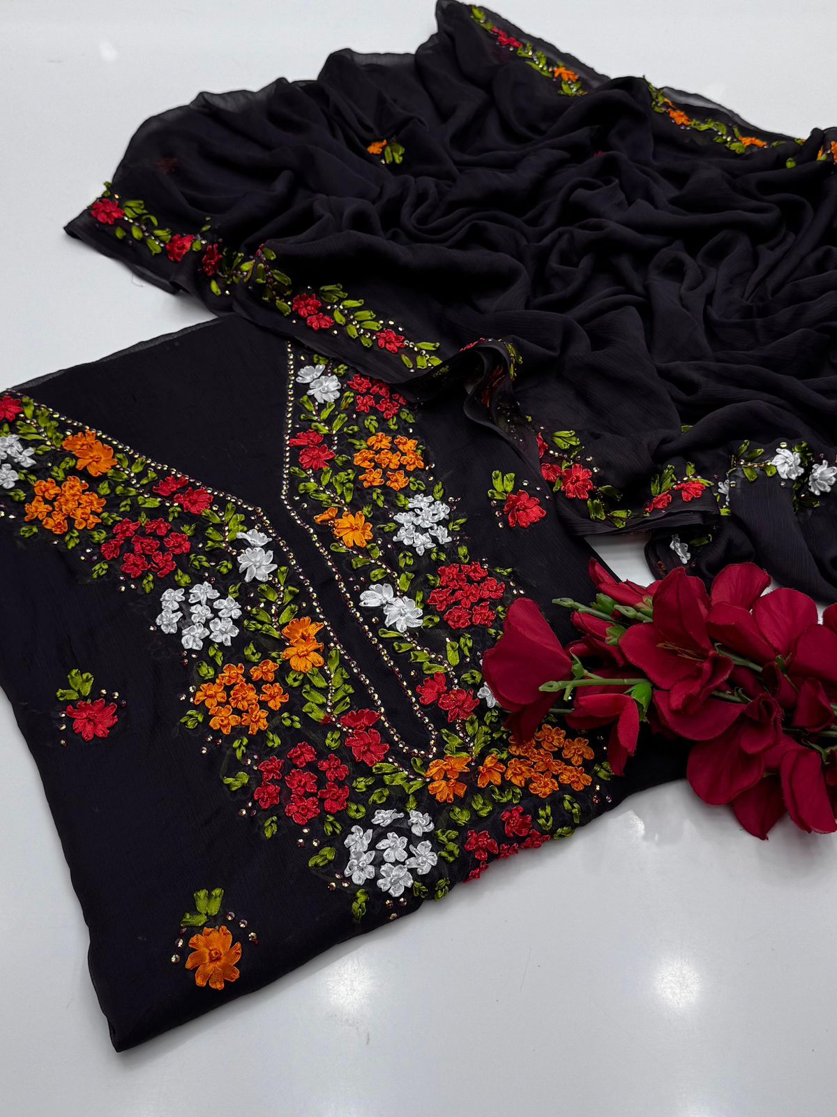 Bamber chiffon Handmade 2PC Dress