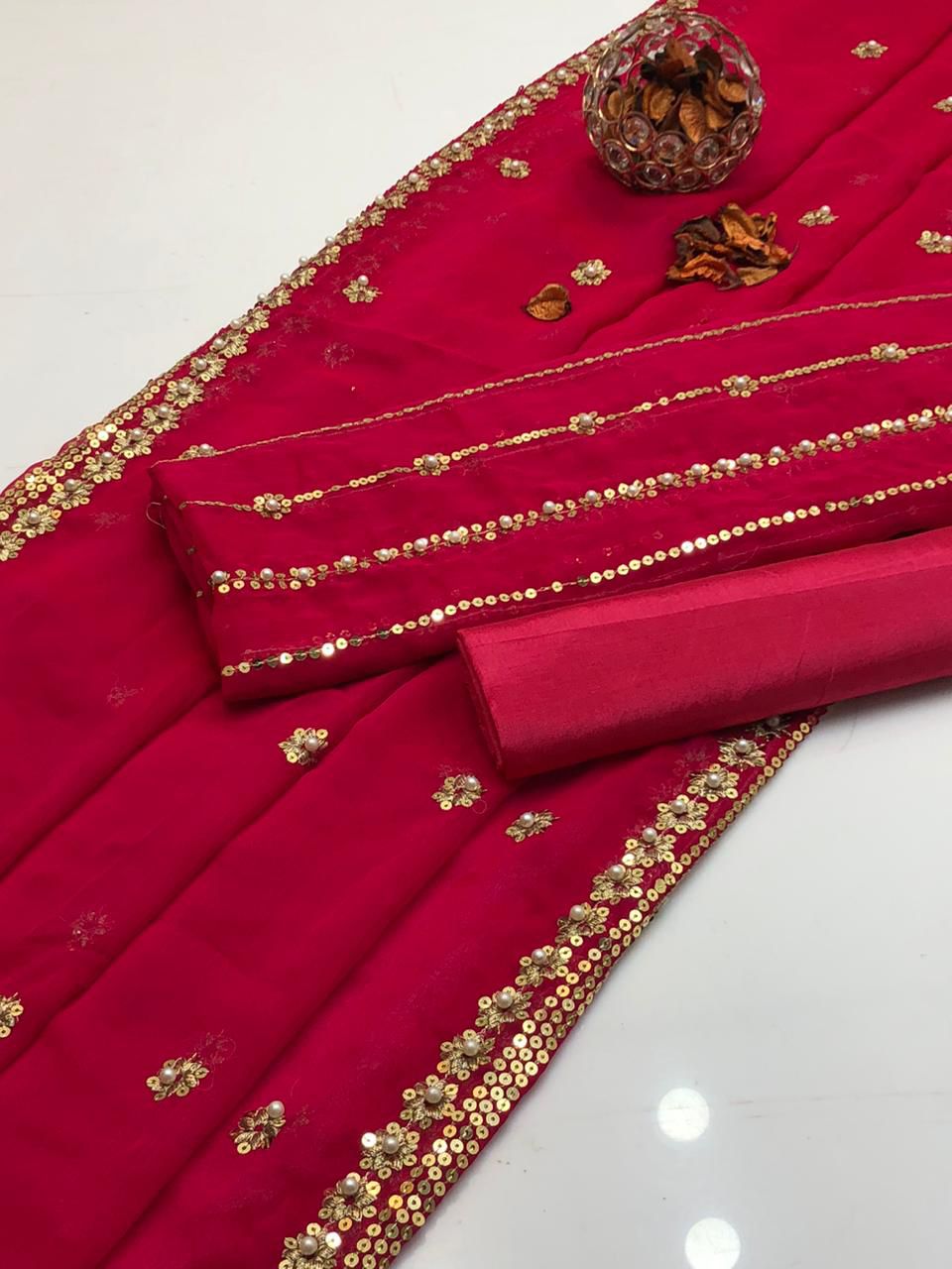 Shafon embroidered 3PC Dress