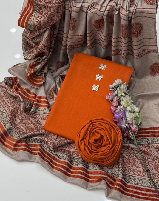 Dhanak Marina 3PC Dress Orange