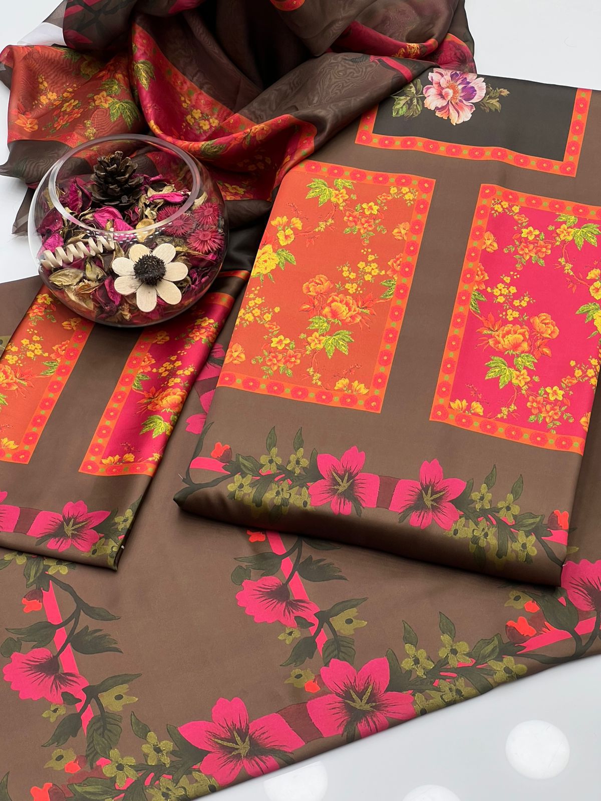 Shamoze Silk Digital Print 3PC Dress
