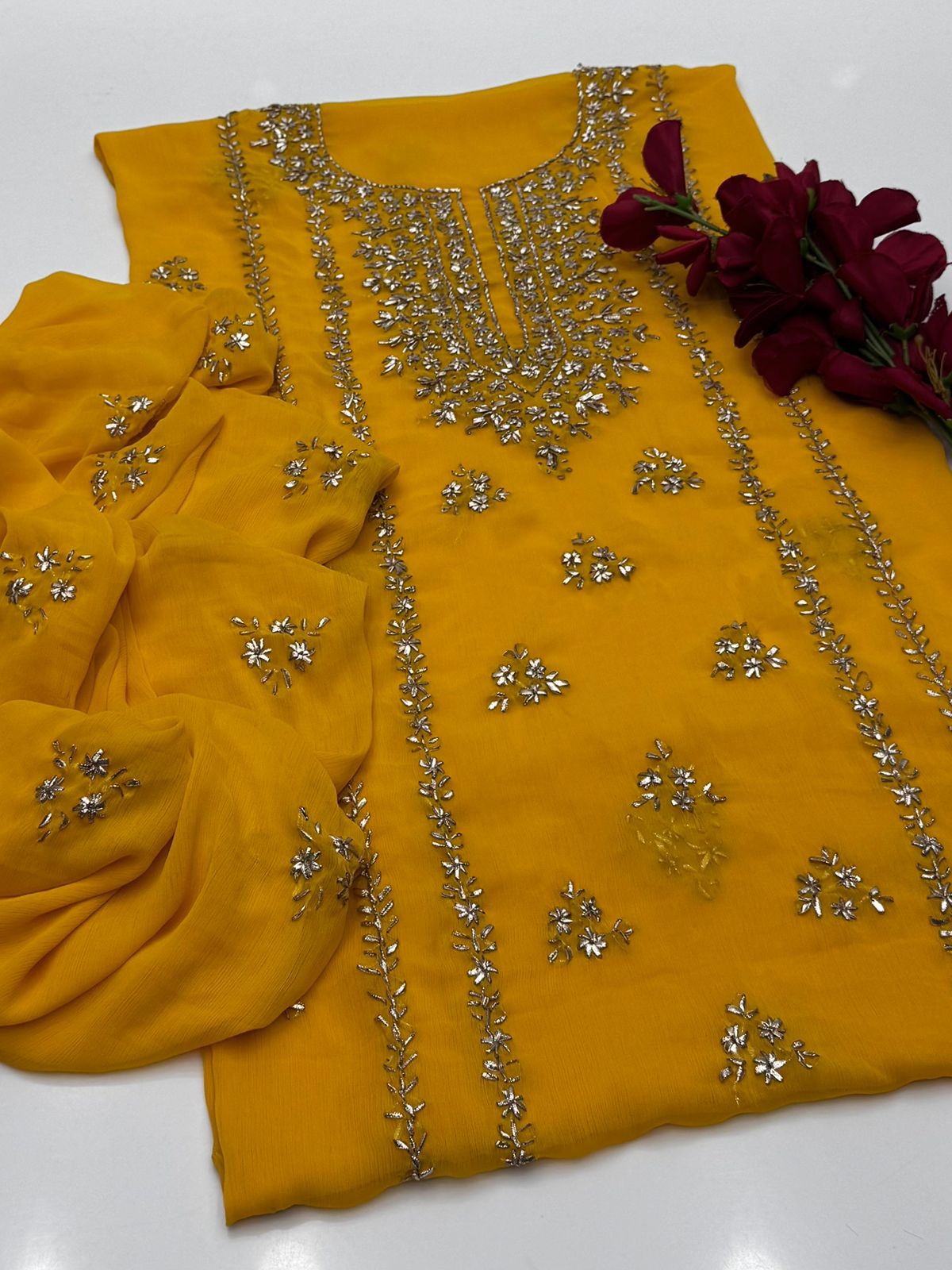 Bamber Chiffon Gota Work 2PC Dress