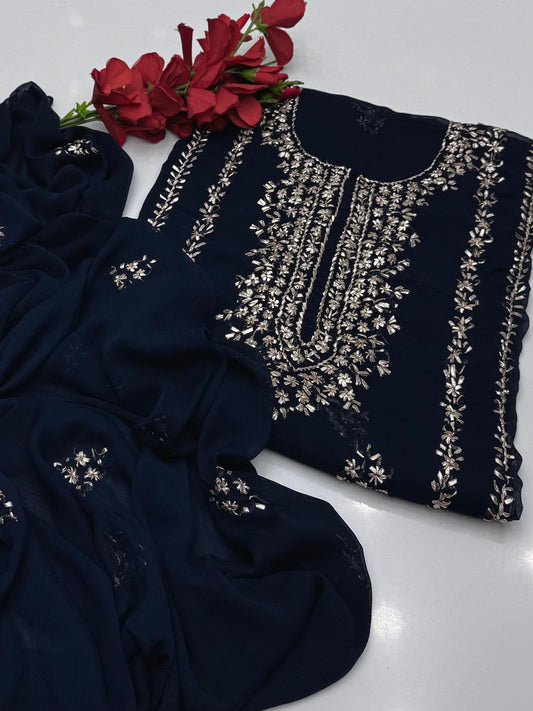 Bamber Chiffon Gota Work 2PC Dress