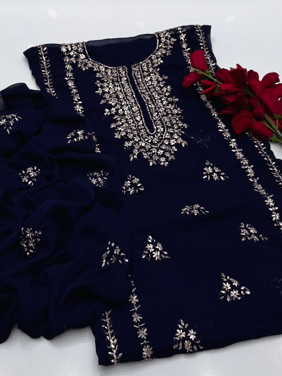 Bamber Chiffon Gota Work 2PC Dress