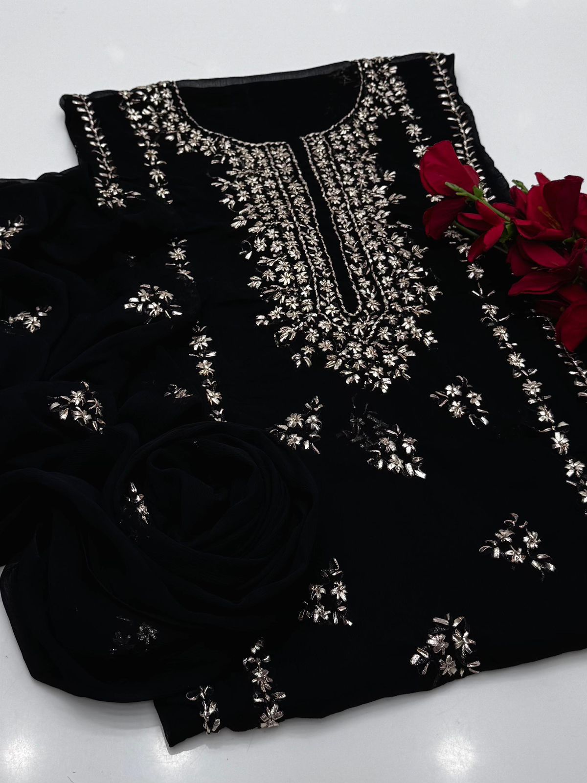Bamber Chiffon Gota Work 2PC Dress