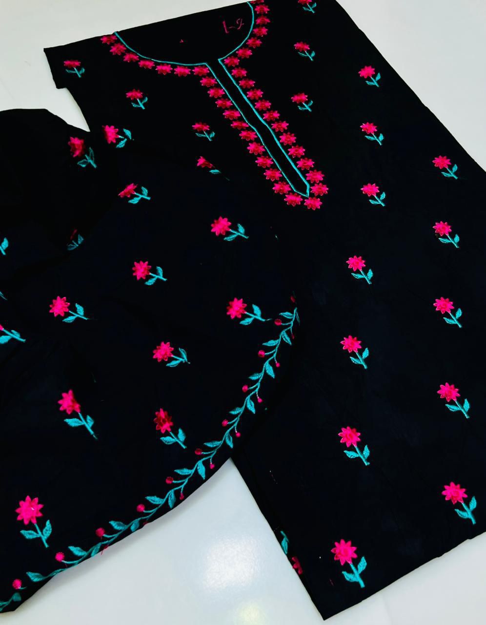 summer Cotton Embroidery 2PC Dress