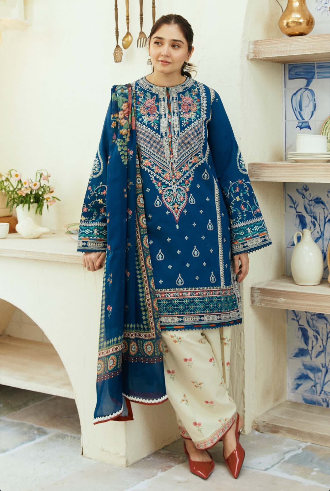 Shamoze Silk Digital Print 3PC Dress