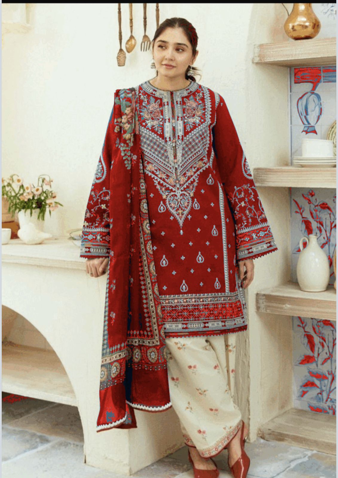 Shamoze Silk Digital Print 3PC Dress