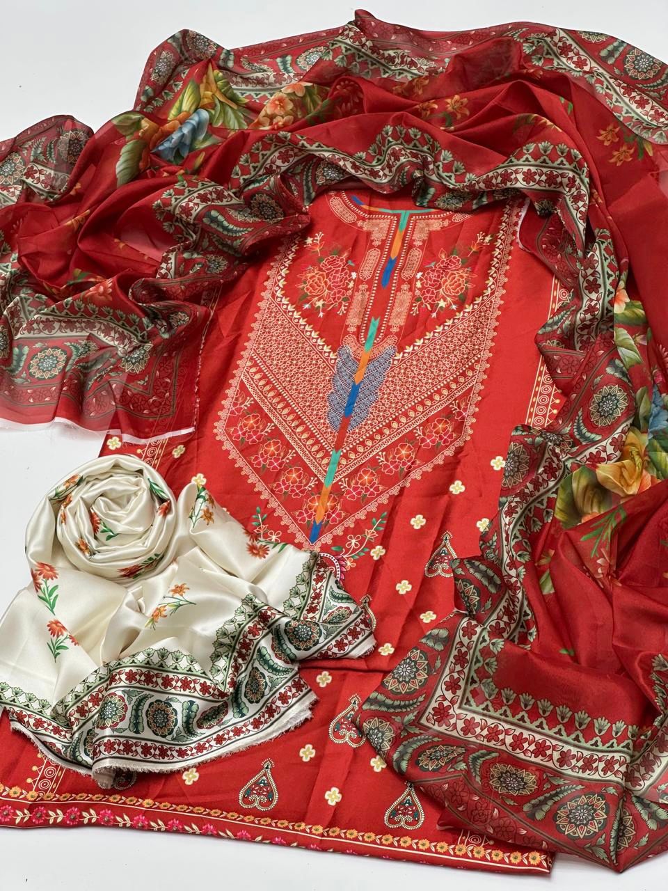 Shamoze Silk Digital Print 3PC Dress
