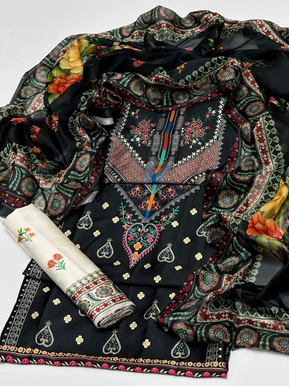 Shamoze Silk Digital Print 3PC Dress
