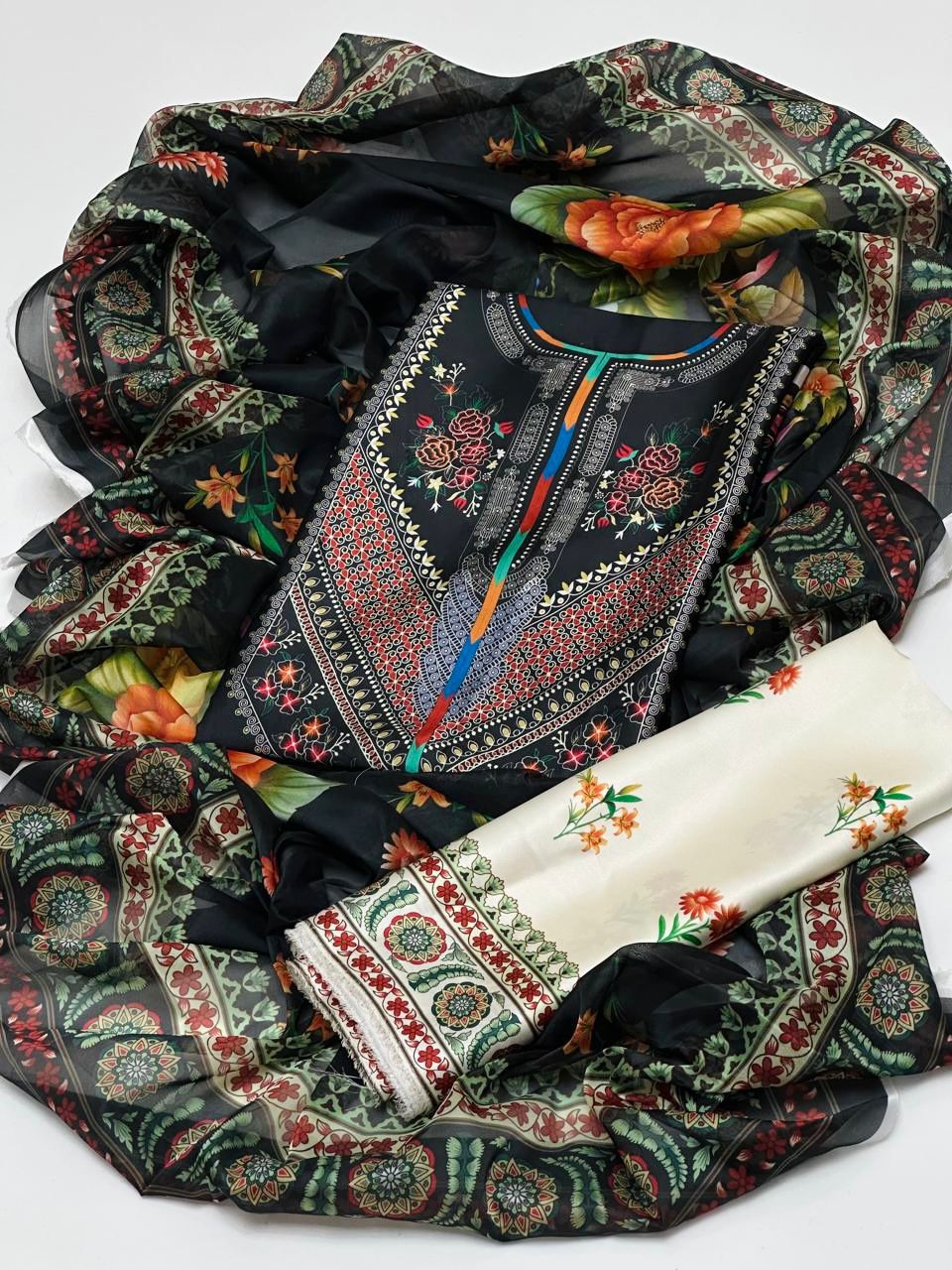 Shamoze Silk Digital Print 3PC Dress