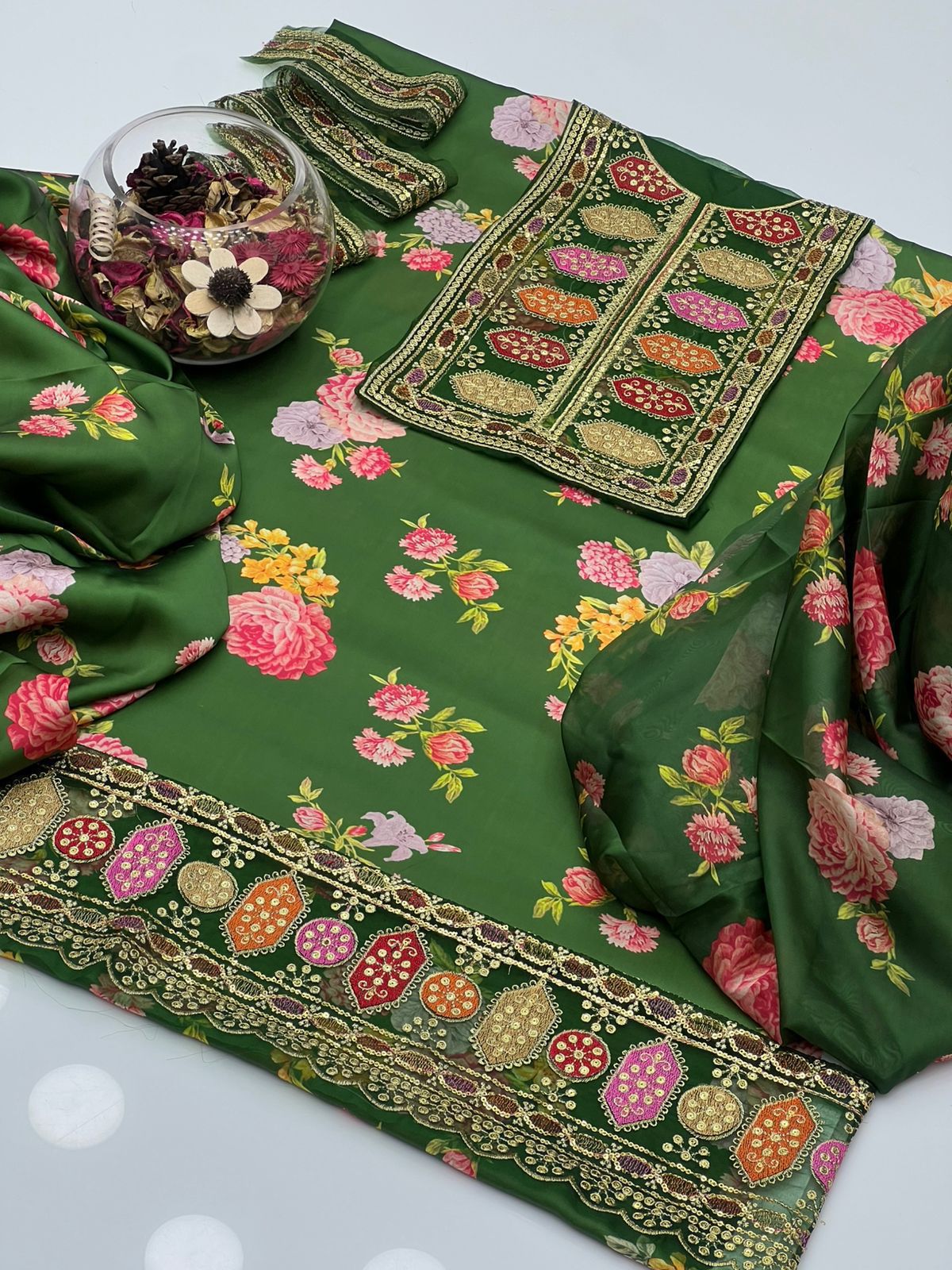 Shamoze Silk Digital Print 3PC Dress