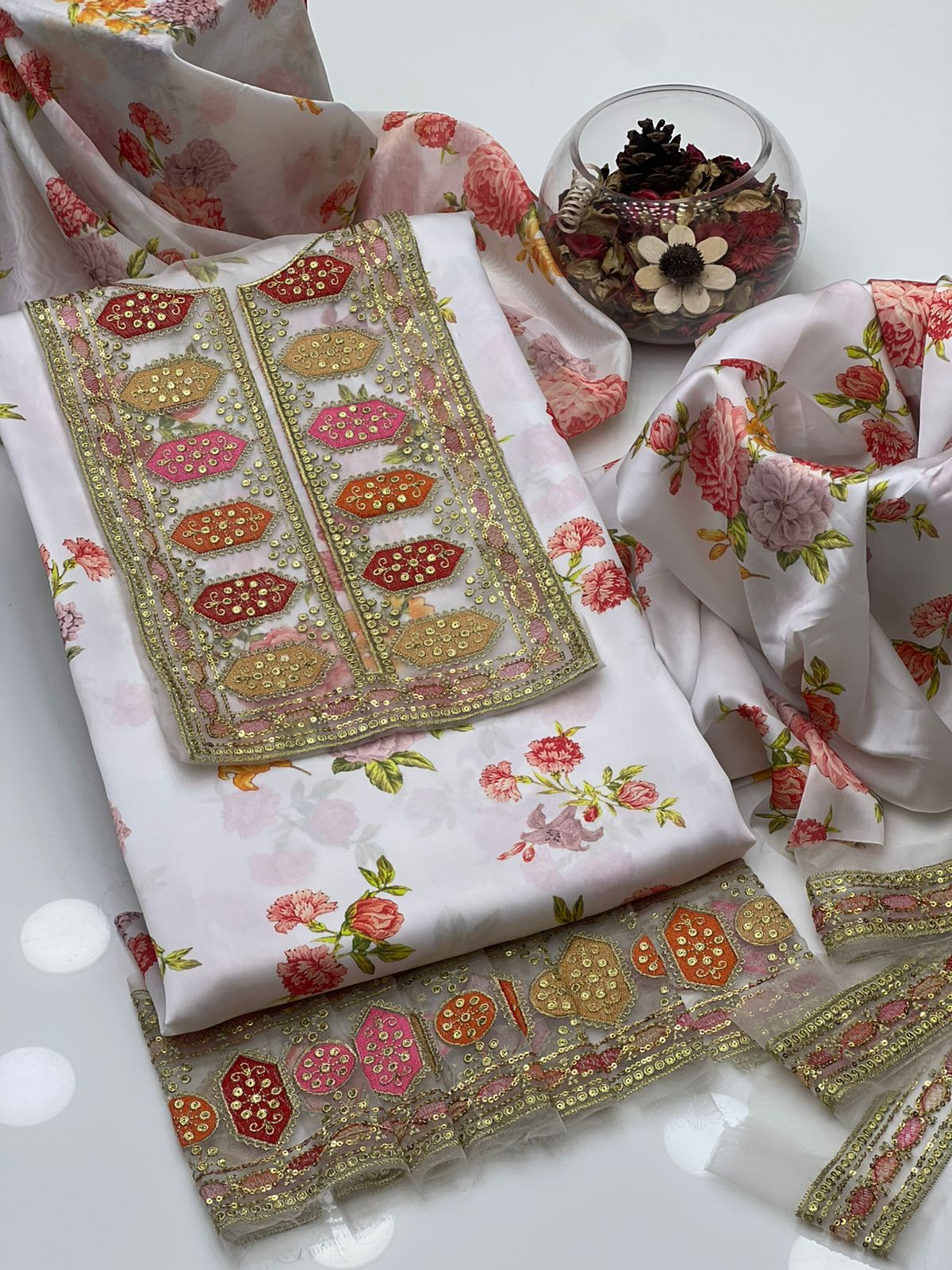 Shamoze Silk Digital Print 3PC Dress