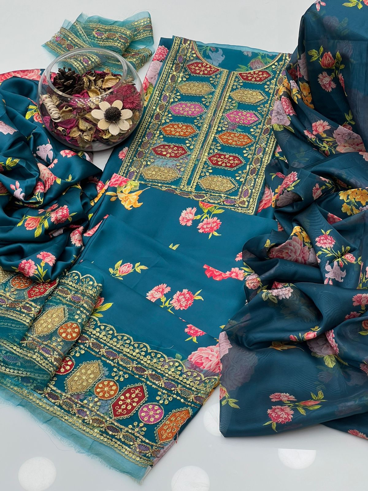 Shamoze Silk Digital Print 3PC Dress